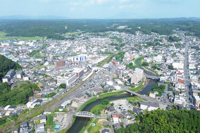 伊集院地域のドローン画像